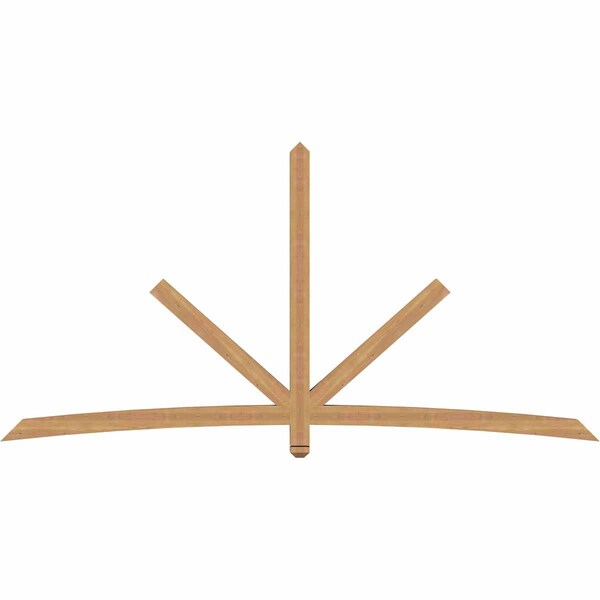 Ekena Millwork Alberta Timber Gable Bracket, Western Red Cedar, 108"W x 54"H x 3 1/2"D x 3 1/2"F, 12/12 Pitch GBW108X54X0404ALB00SWR - main